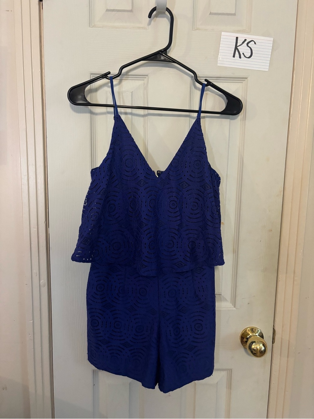 Lilly Pulitzer Royal Blue Eyelet Romper -One Piece